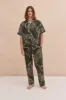 Men’s Cuban Long Pyjama Set The Jag Print Green sold by Desmond & Dempsey