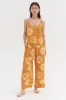 Cami & Wide Leg Set Sol Print Orange Linen sold by Desmond & Dempsey