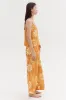 Cami & Wide Leg Set Sol Print Orange Linen sold by Desmond & Dempsey