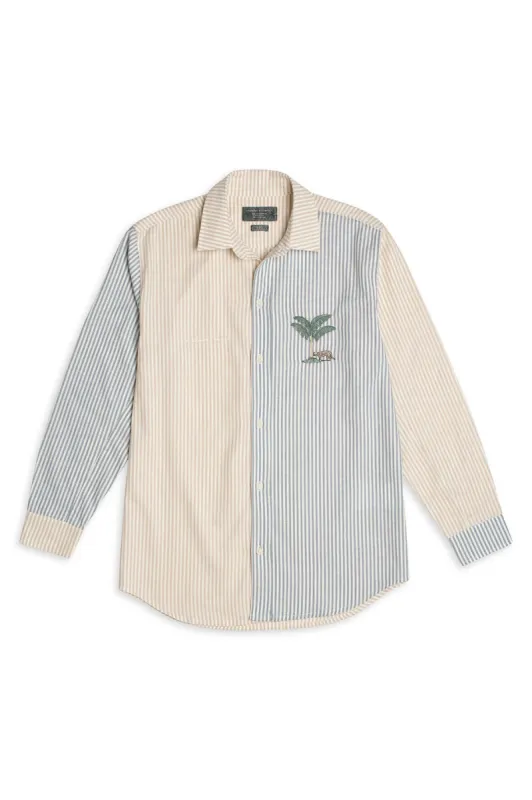 Lounge Shirt L'Ocelot Summer Stripe Patchwork sold by Desmond & Dempsey