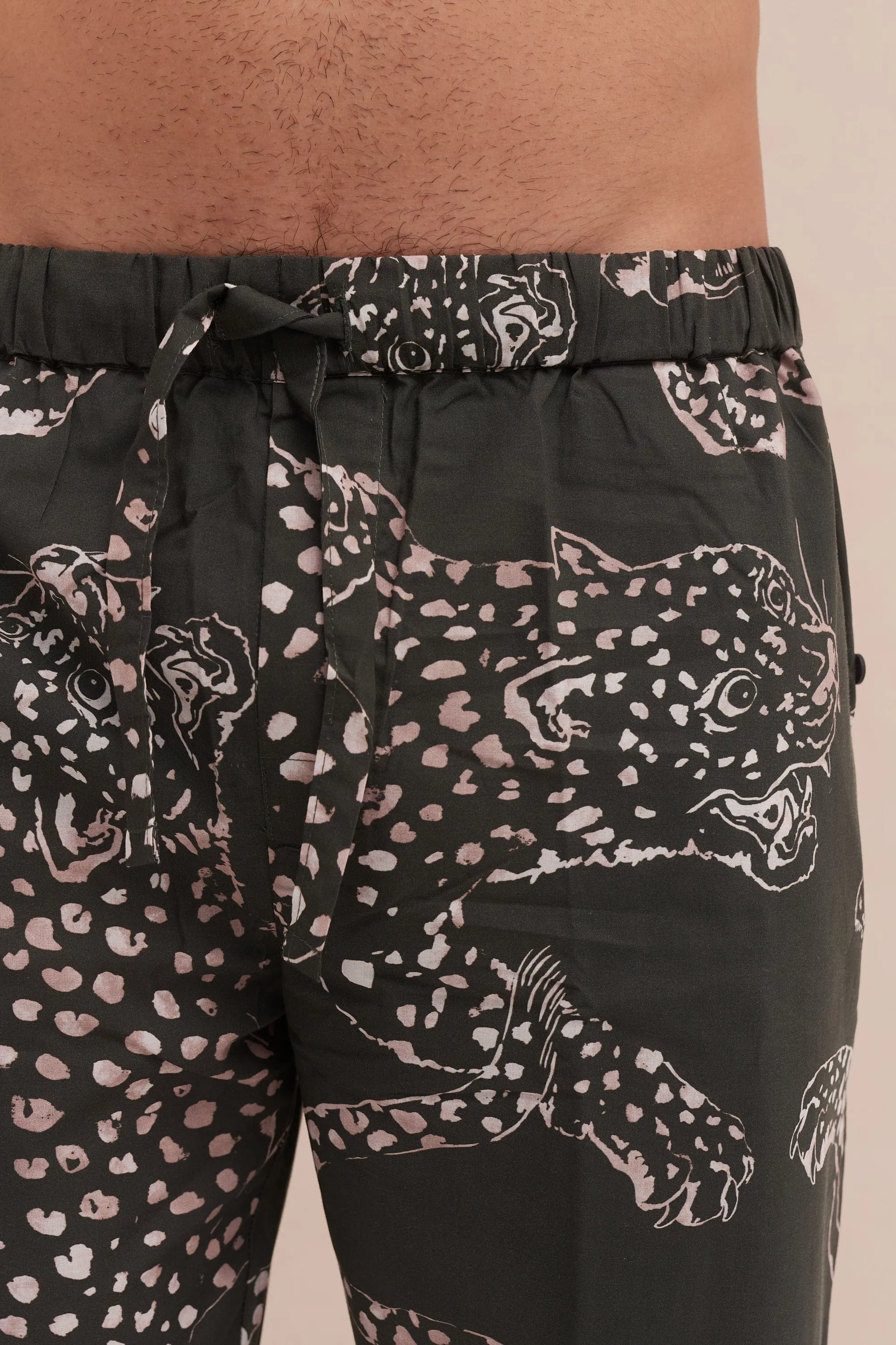 Men’s Pyjama Trousers The Jag Print Green sold by Desmond & Dempsey product image thumbnail 4