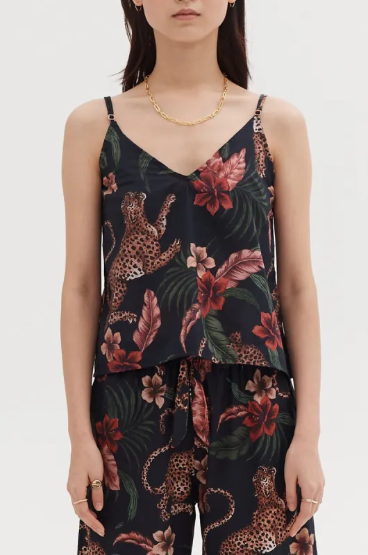 Cami Top Soleia Leopard Print Multi sold by Desmond & Dempsey