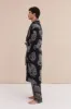 Men’s Towel Robe Tiger Black/Cream sold by Desmond & Dempsey