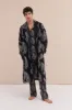 Men’s Towel Robe Tiger Black/Cream sold by Desmond & Dempsey
