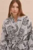 Unisex Towel Robe Jag Print Cream sold by Desmond & Dempsey