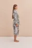 Unisex Towel Robe Jag Print Cream sold by Desmond & Dempsey