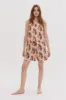 Cami Top Sansindo Tiger Print Pink Linen sold by Desmond & Dempsey