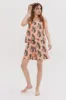 Cami Top Sansindo Tiger Print Pink Linen sold by Desmond & Dempsey