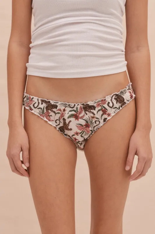 Knickers Soleia Print Cream sold by Desmond & Dempsey