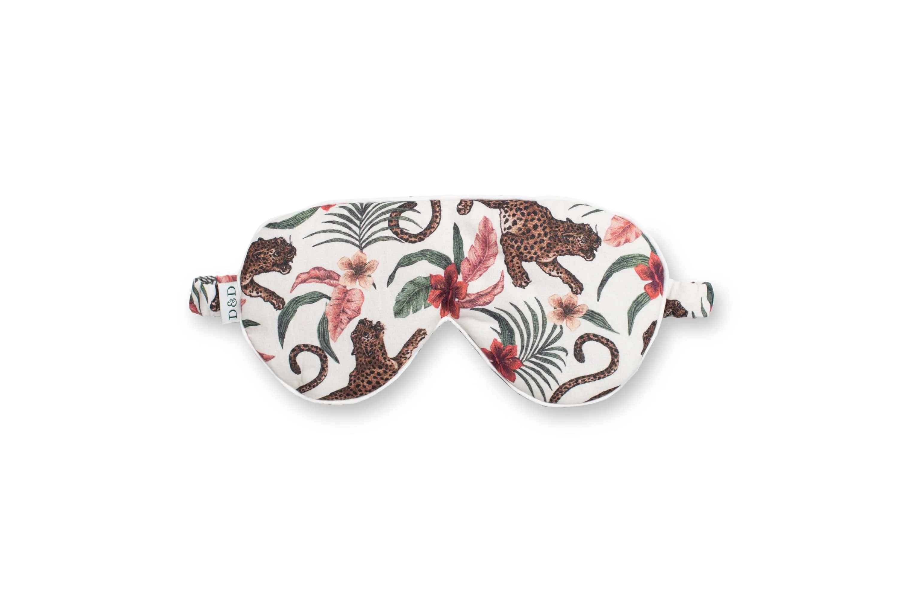 Cotton Luxe Eye Mask Soleia Leopard Print Cream sold by Desmond & Dempsey product image thumbnail 5