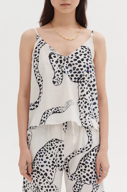 Old Cami Top The Jag Print Cream sold by Desmond & Dempsey