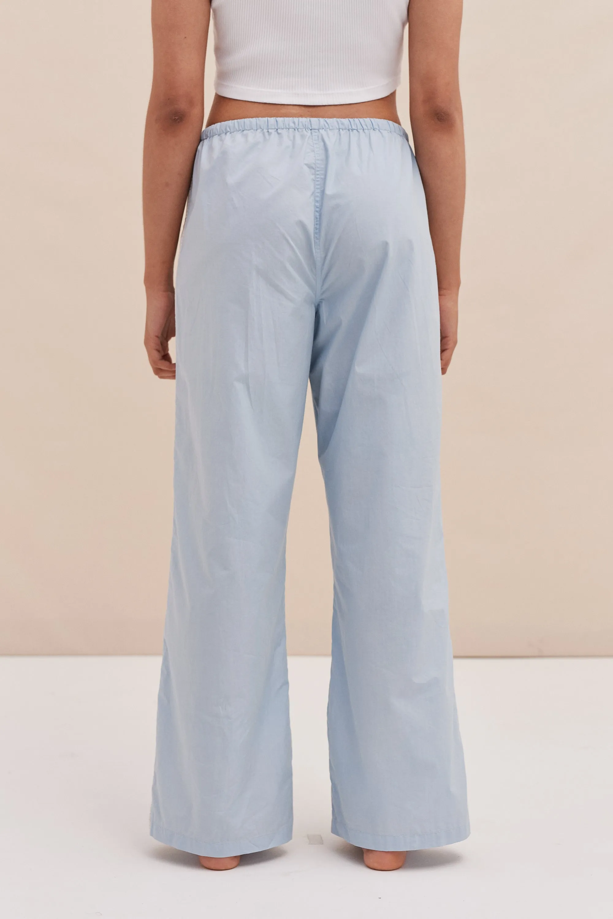 Lounge Trouser Poplin Light Blue sold by Desmond & Dempsey product image thumbnail 5