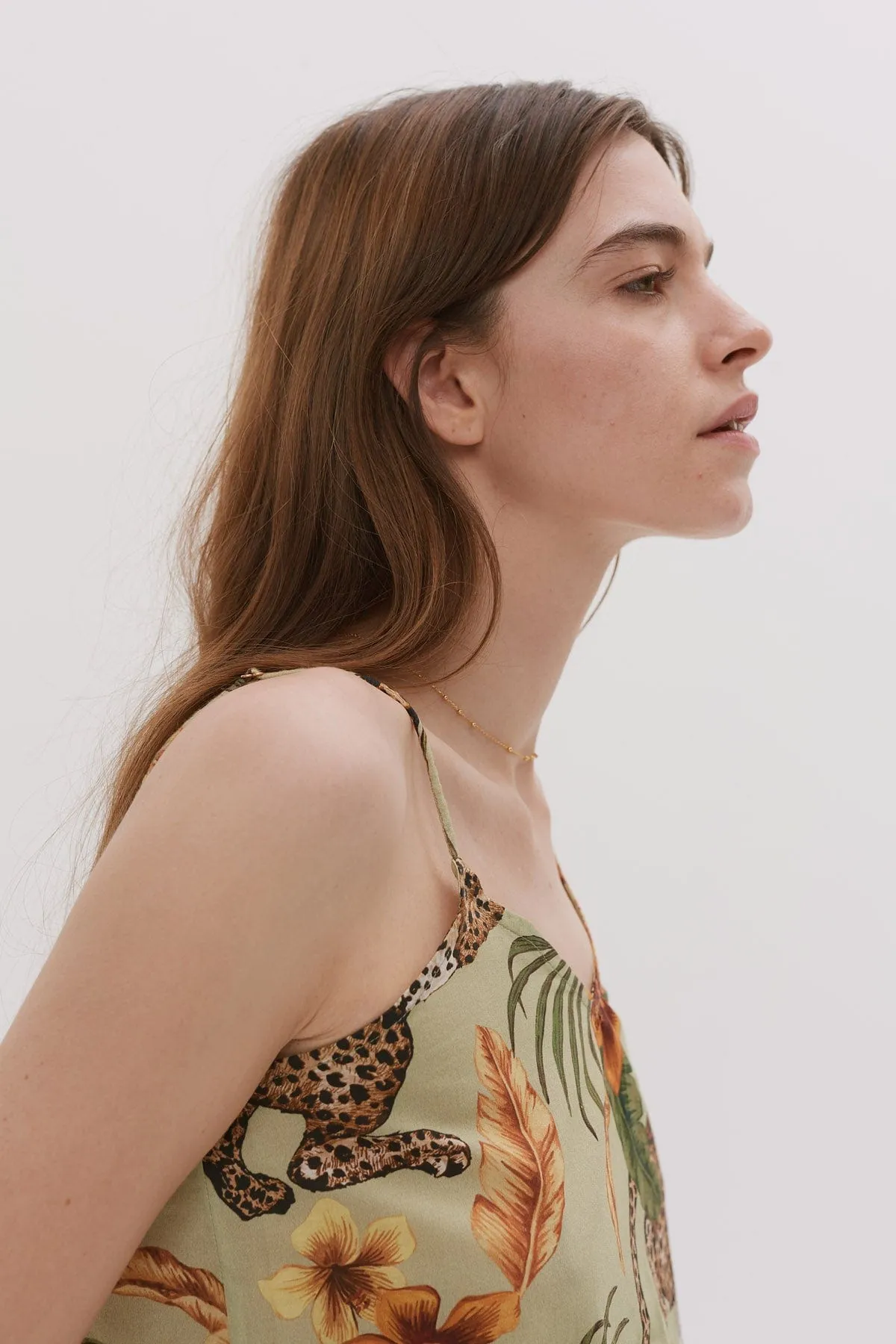 Cami Top Soleia Leopard Print Khaki sold by Desmond & Dempsey product image thumbnail 4