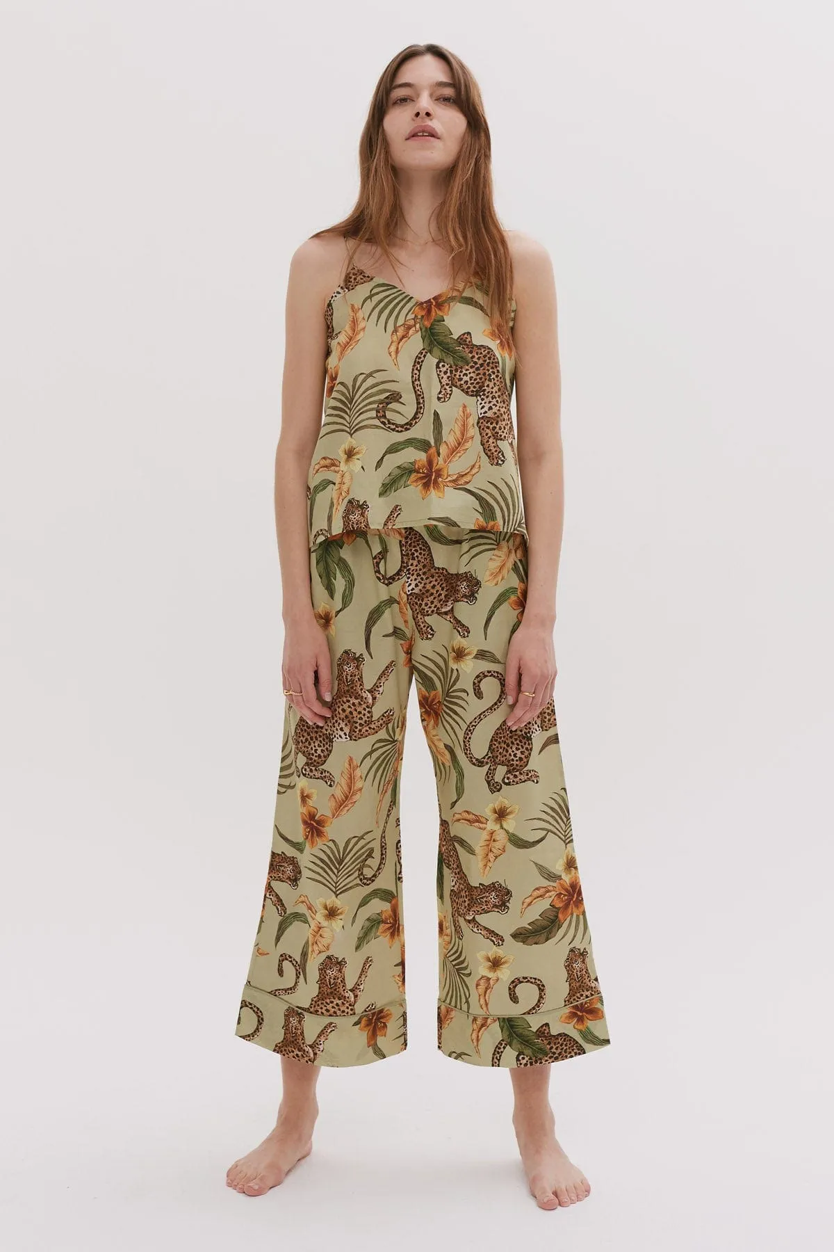 Cami Top Soleia Leopard Print Khaki sold by Desmond & Dempsey product image thumbnail 3