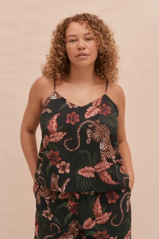 Cami Top Soleia Leopard Print Multi sold by Desmond & Dempsey