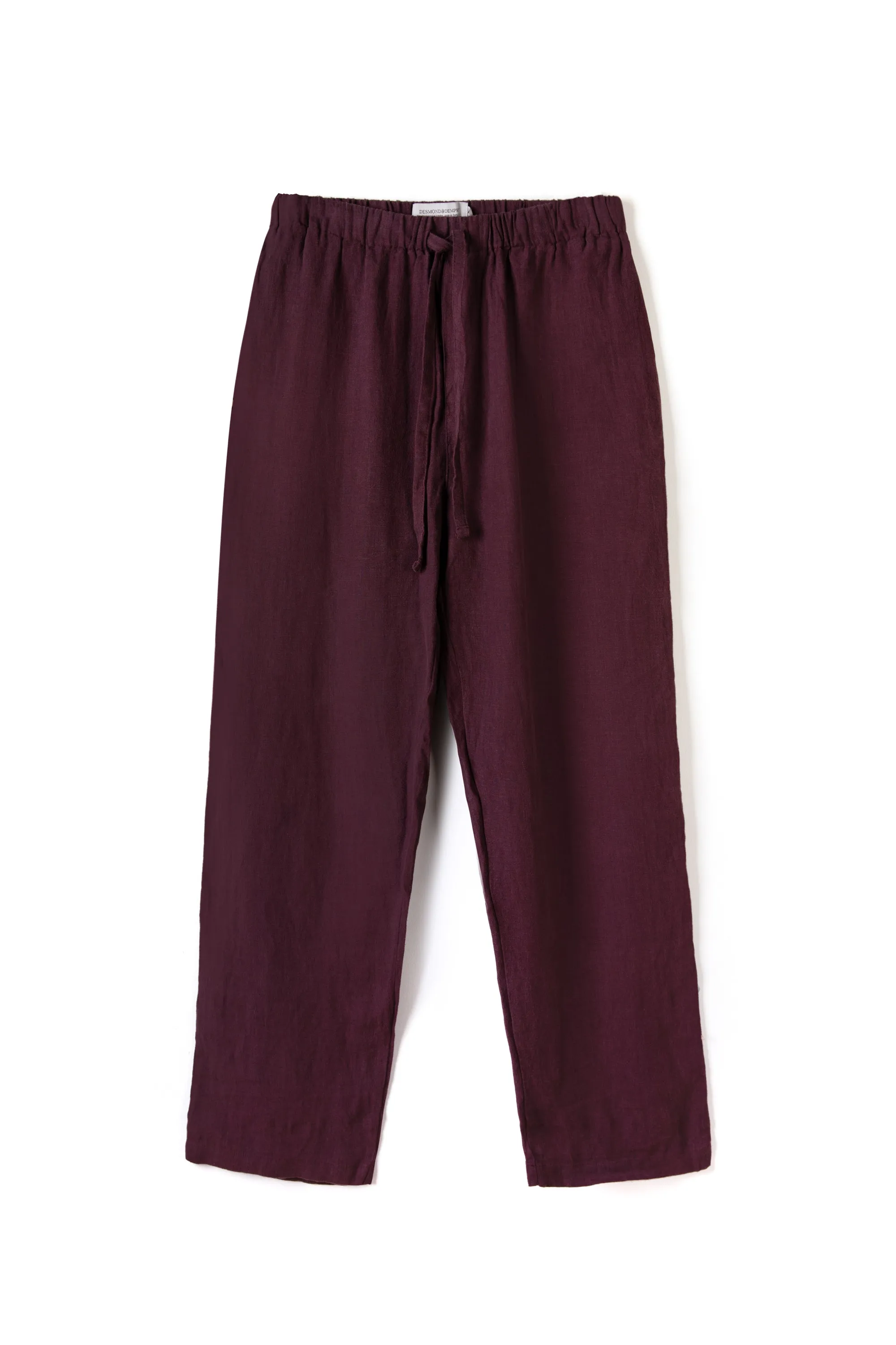 Mens Tapered Pyjama Trouser in Wine sold by Desmond & Dempsey product image thumbnail 5