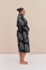 Unisex Towel Robe Sansindo Print Black Cream sold by Desmond & Dempsey