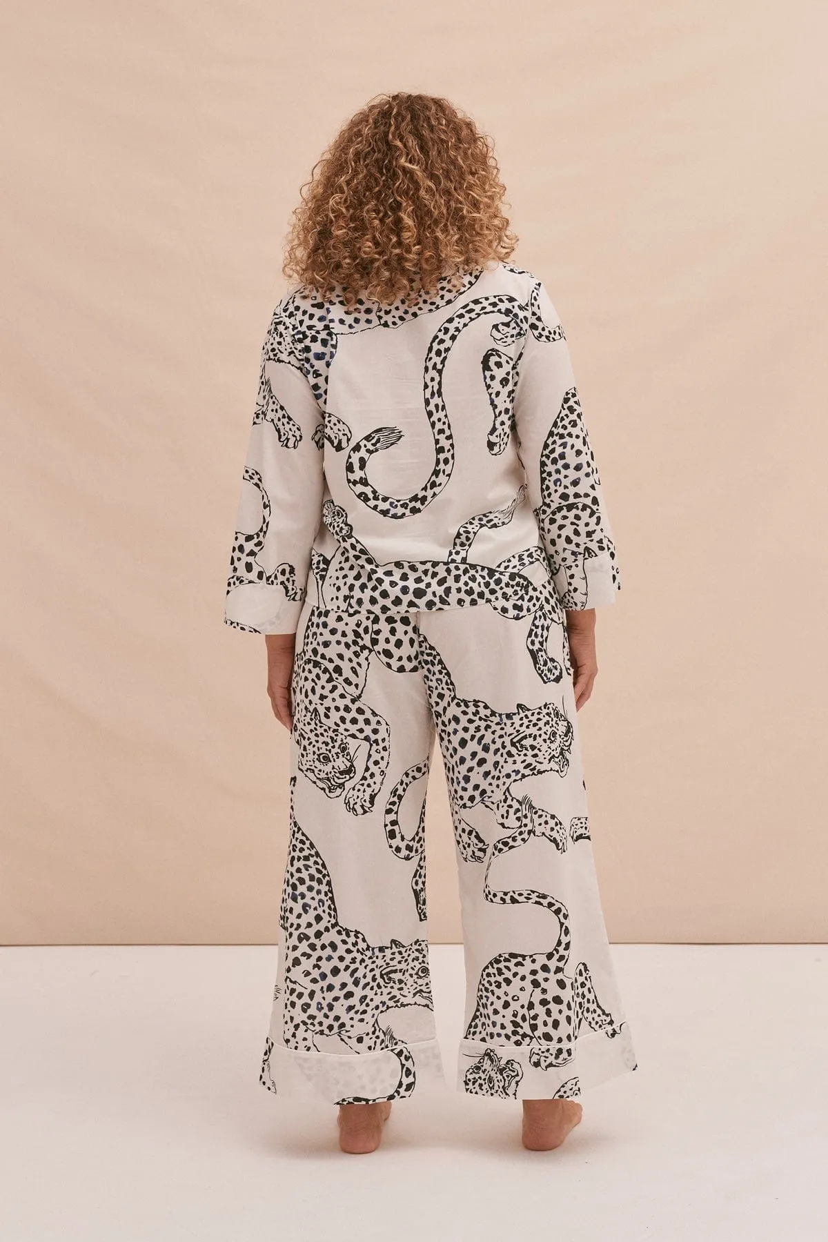 Boxy Shirt and Wide Leg Trouser Set The Jag Print Cream sold by Desmond & Dempsey product image thumbnail 2