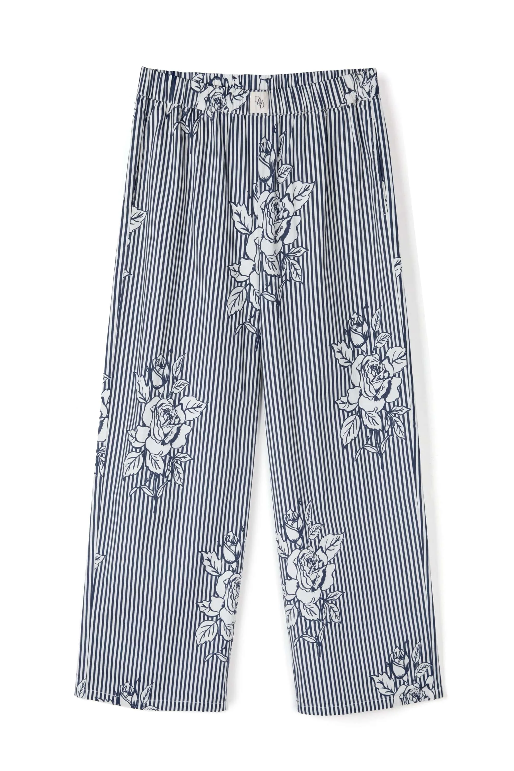 402 Trousers Pinstripe Rose Navy sold by Desmond & Dempsey product image thumbnail 5
