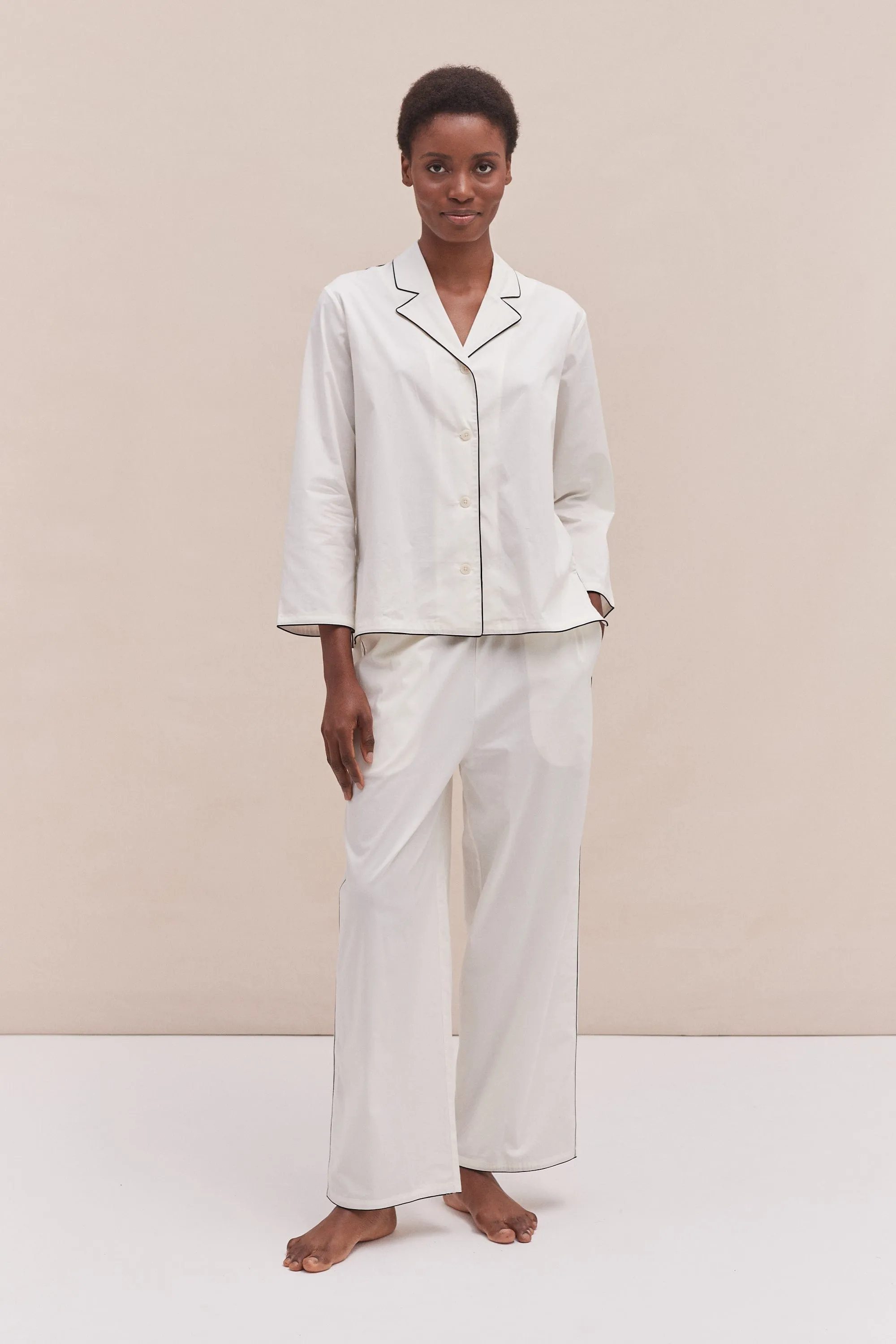 402 Trousers Cream sold by Desmond & Dempsey product image thumbnail 4