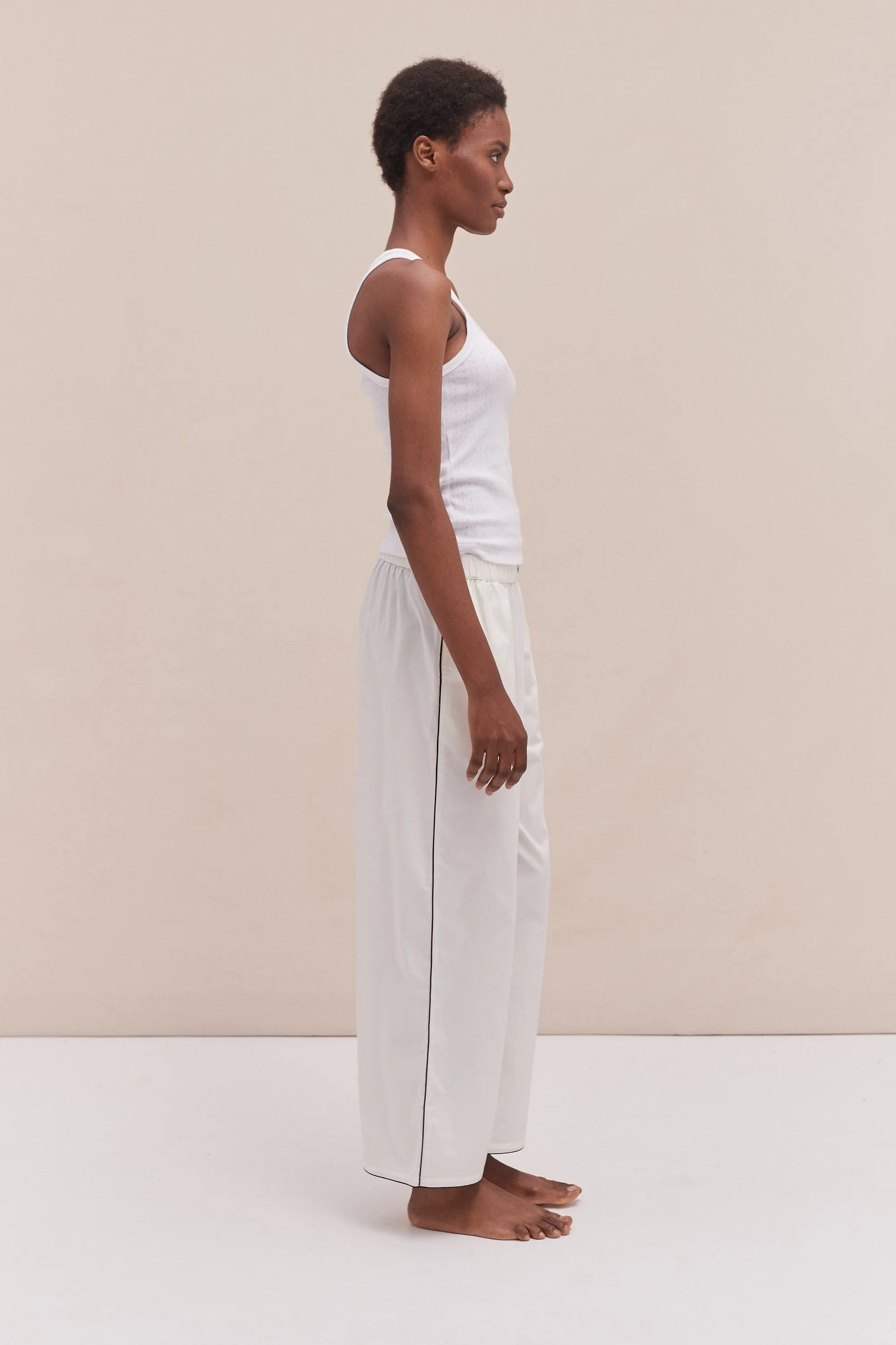 402 Trousers Cream sold by Desmond & Dempsey product image thumbnail 2