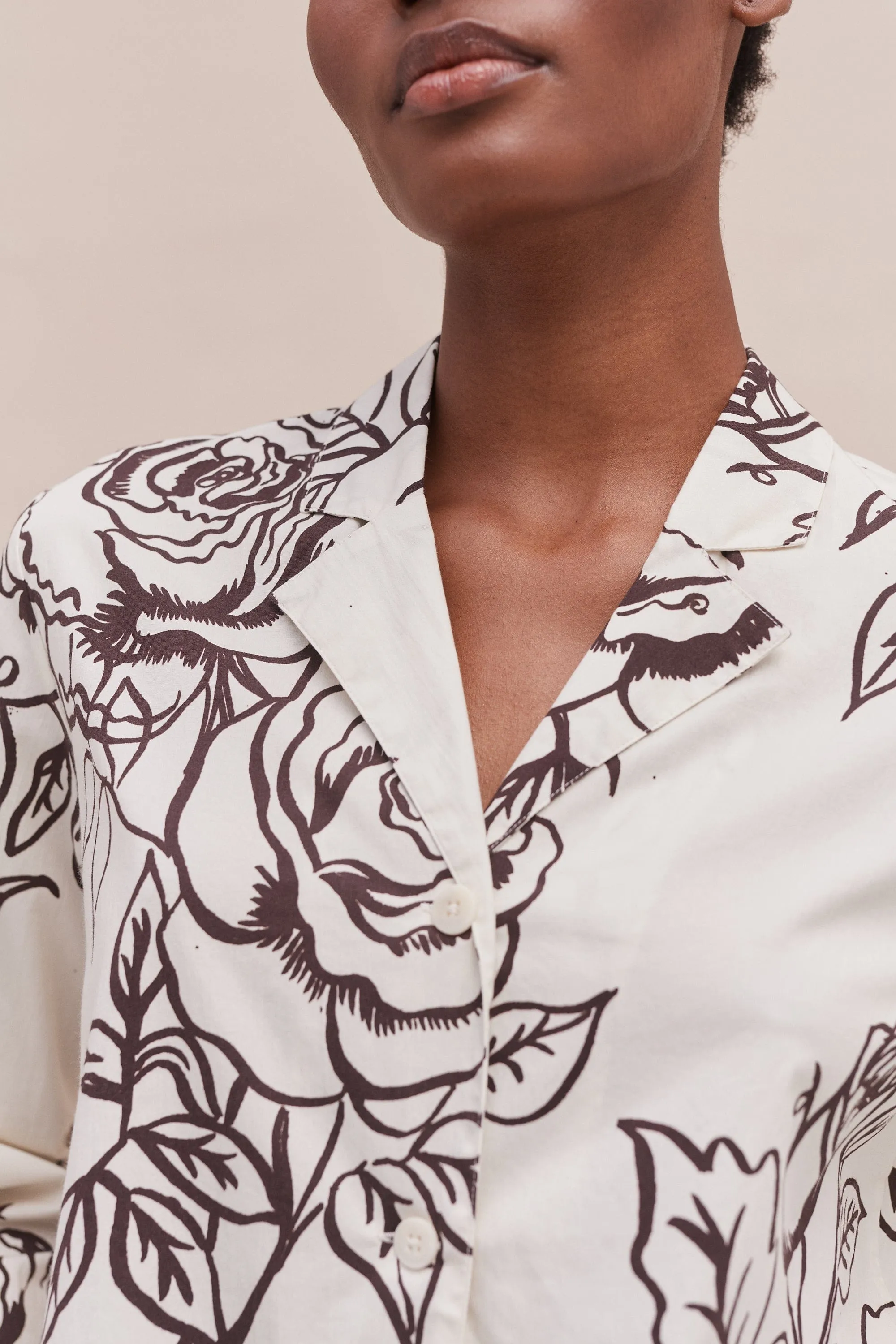 402 Shirt Rose Cream Brown sold by Desmond & Dempsey product image thumbnail 2