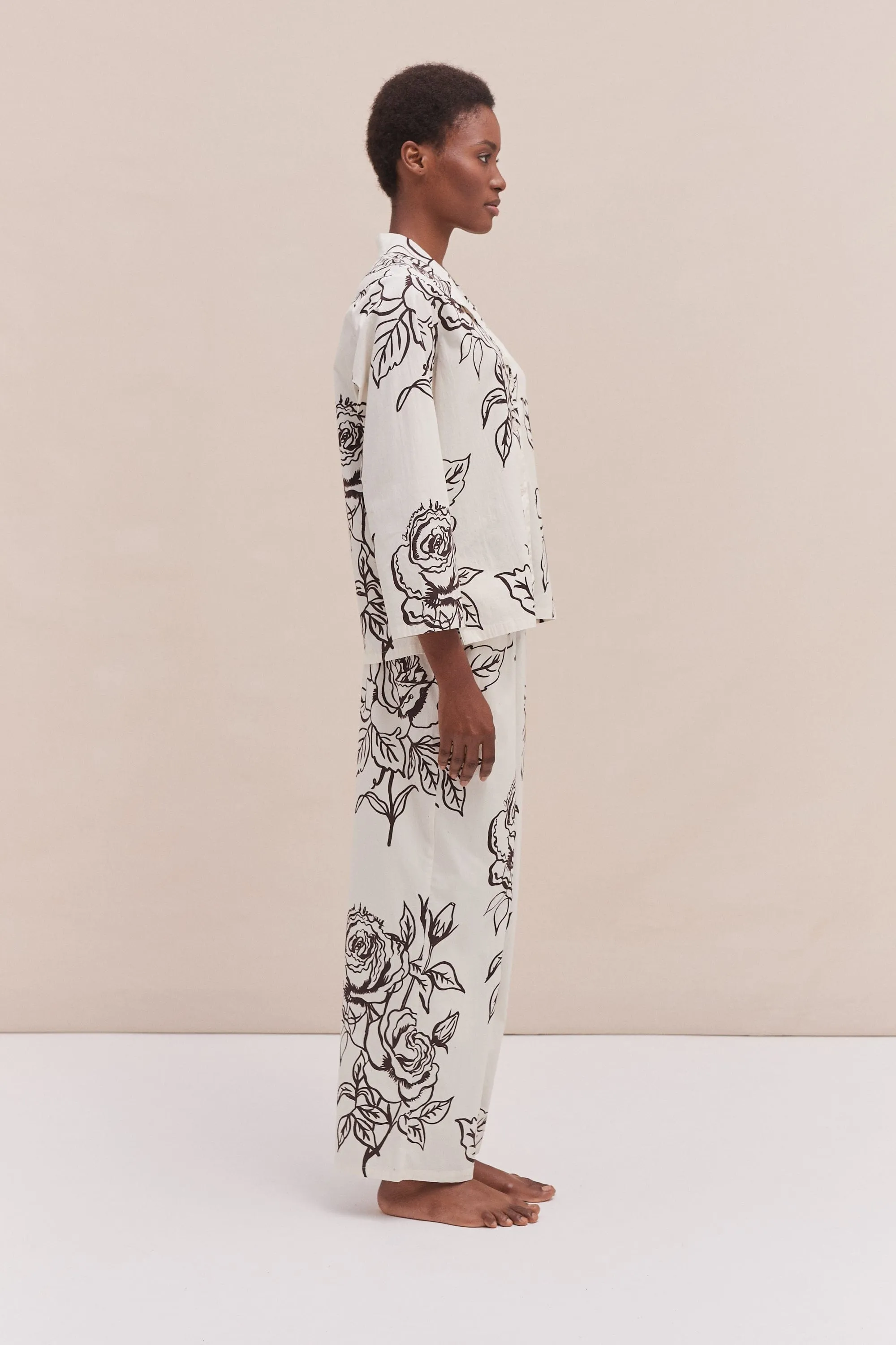 402 Shirt Rose Cream Brown sold by Desmond & Dempsey product image thumbnail 4