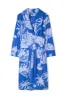 Unisex Towel Robe Loxodonta Print Blue sold by Desmond & Dempsey