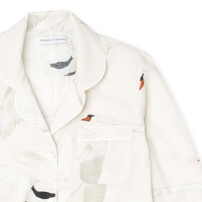 Long Pyjama Set Cygnus Swan Print Cream sold by Desmond & Dempsey product image thumbnail 5