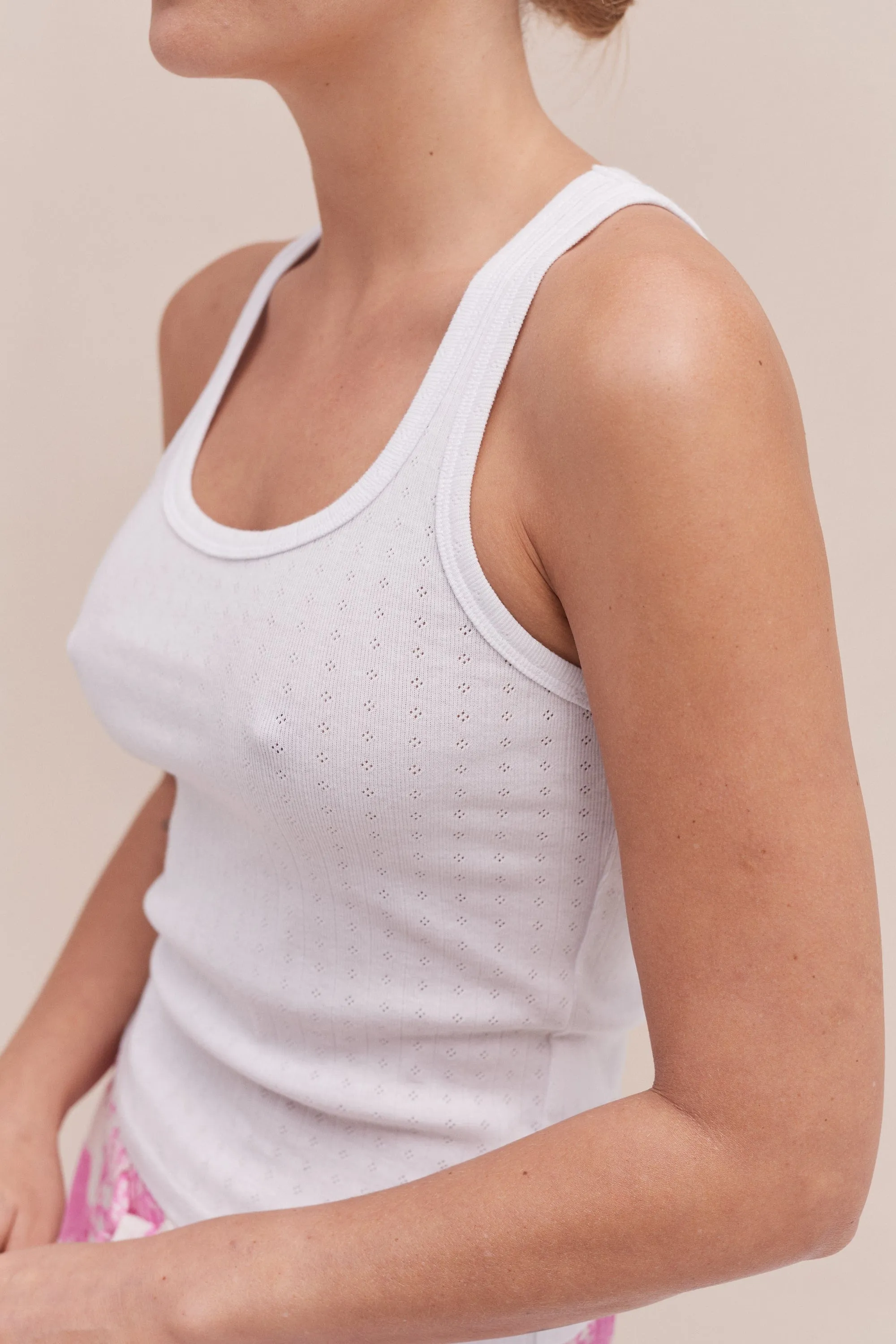 Tank Top White sold by Desmond & Dempsey product image thumbnail 2