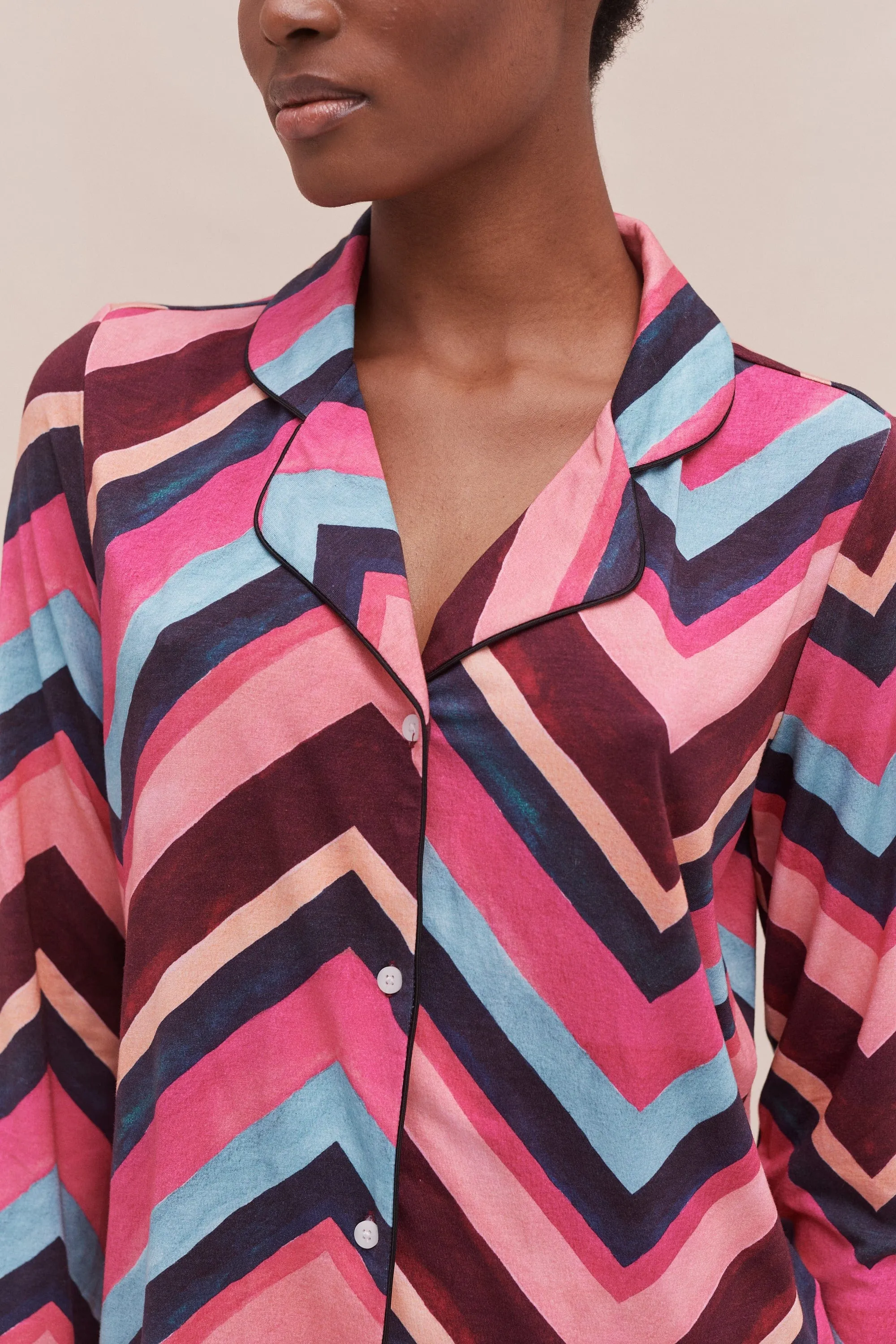 Lyocell Jersey Long Pyjama Set Milou sold by Desmond & Dempsey product image thumbnail 2