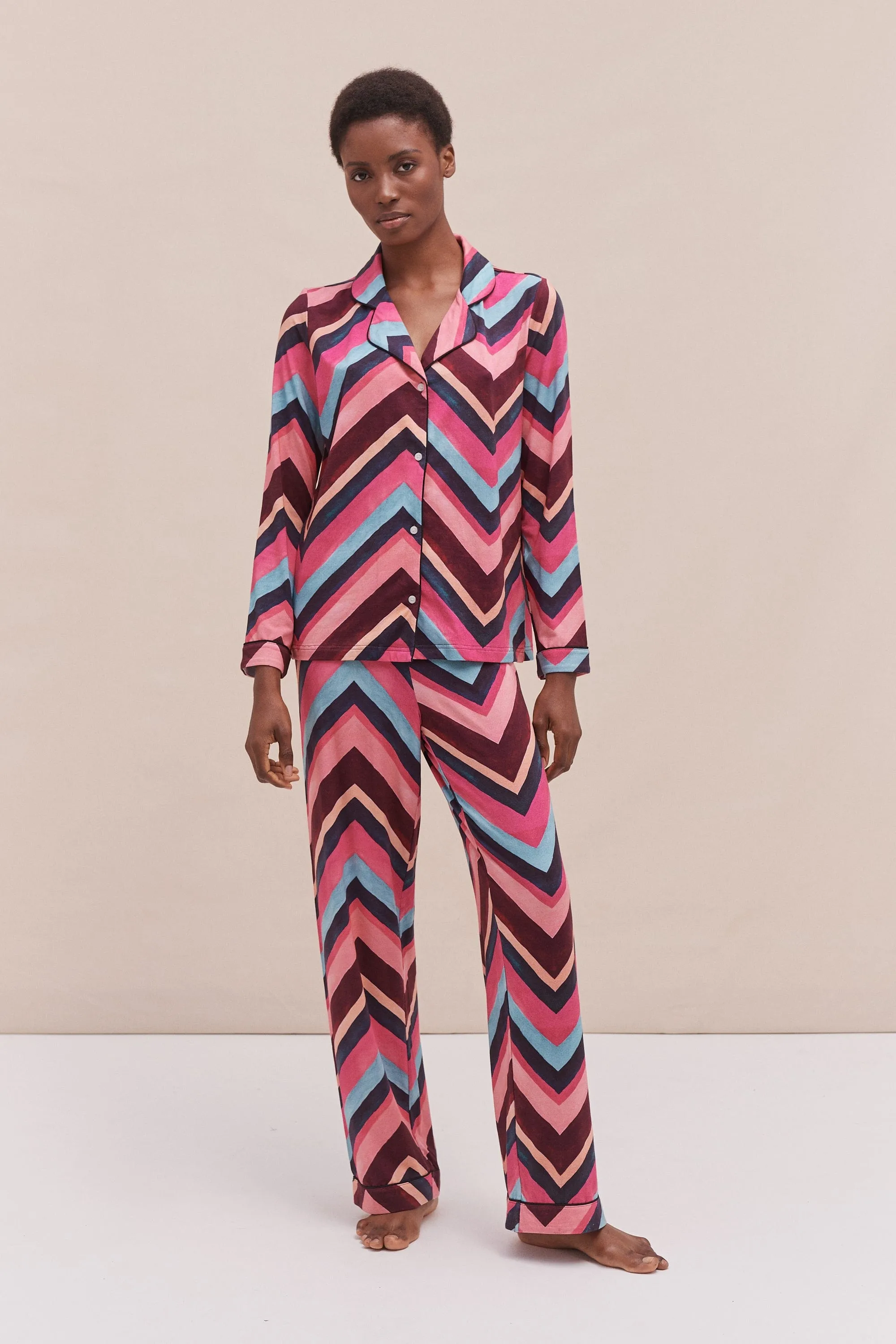 Lyocell Jersey Long Pyjama Set Milou sold by Desmond & Dempsey