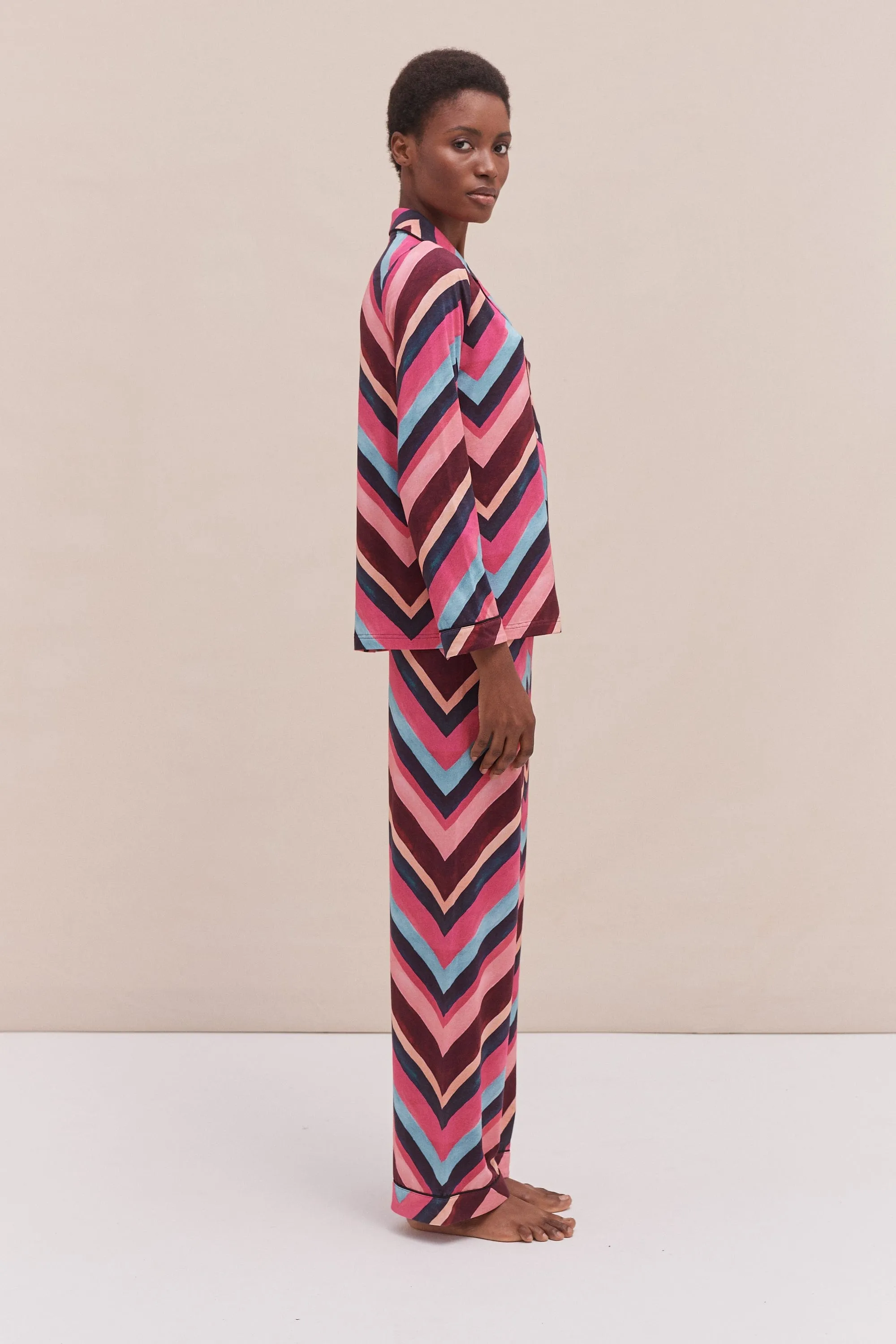 Lyocell Jersey Long Pyjama Set Milou sold by Desmond & Dempsey product image thumbnail 3