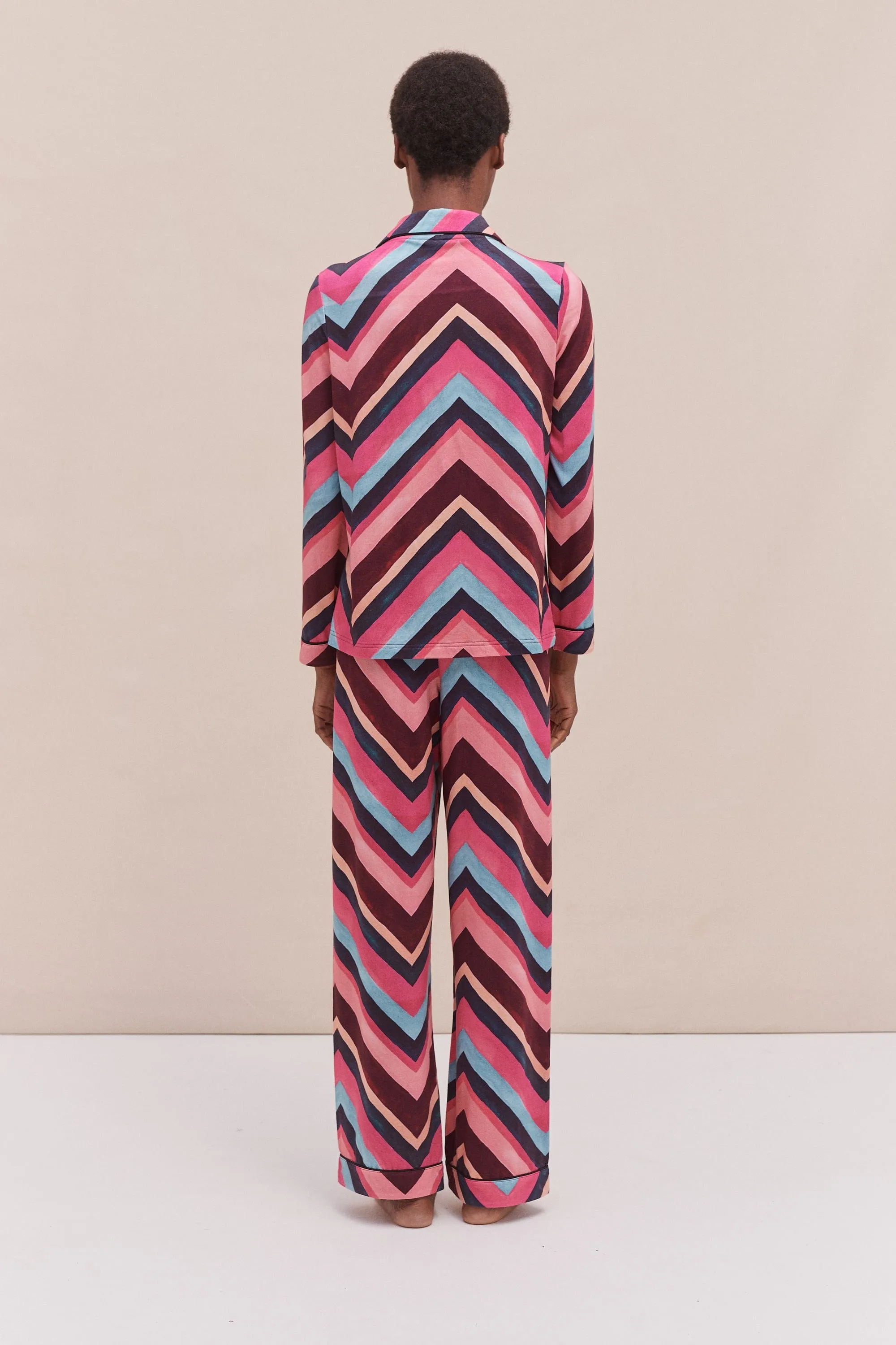 Lyocell Jersey Long Pyjama Set Milou sold by Desmond & Dempsey product image thumbnail 4