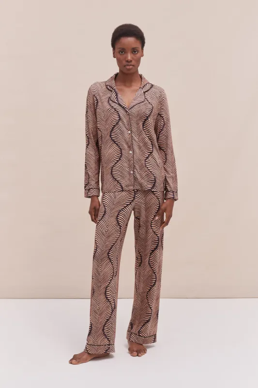 Lyocell Jersey Long Pyjama Set Grace sold by Desmond & Dempsey