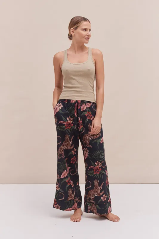 Tank Top & Wide Leg Trouser Set Khaki/Soleia Print Multi sold by Desmond & Dempsey