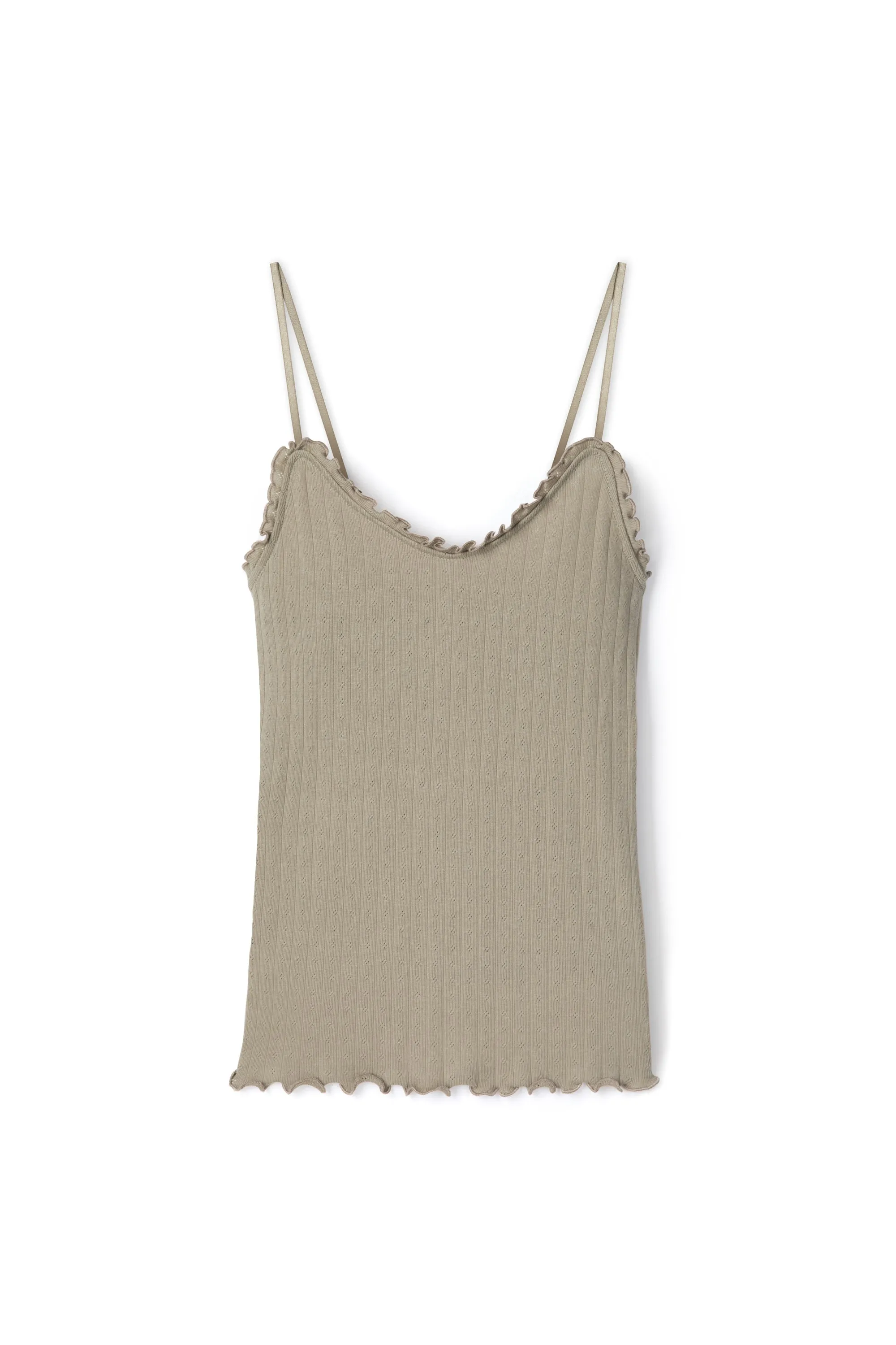 Soft V Tank Top Khaki sold by Desmond & Dempsey product image thumbnail 5