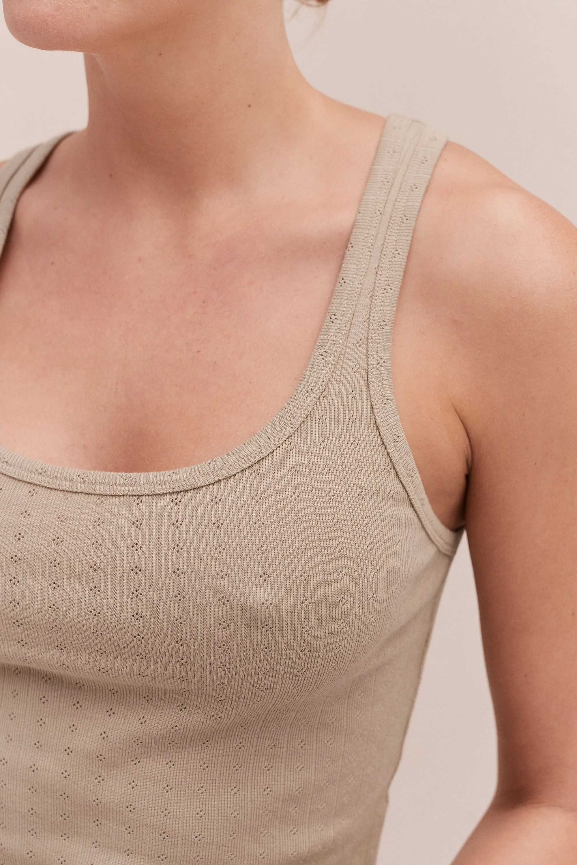 Tank Top Khaki sold by Desmond & Dempsey product image thumbnail 4