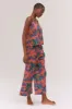 Cami & Wide Leg Set Passerine Print Coral sold by Desmond & Dempsey
