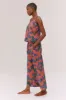 Cami & Wide Leg Set Passerine Print Coral sold by Desmond & Dempsey