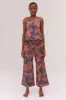 Cami & Wide Leg Set Passerine Print Coral sold by Desmond & Dempsey
