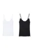 Soft V Tank Top Set of Two White/Black sold by Desmond & Dempsey