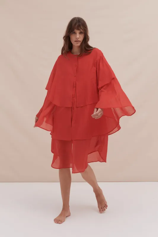 Floataway Dress Red sold by Desmond & Dempsey