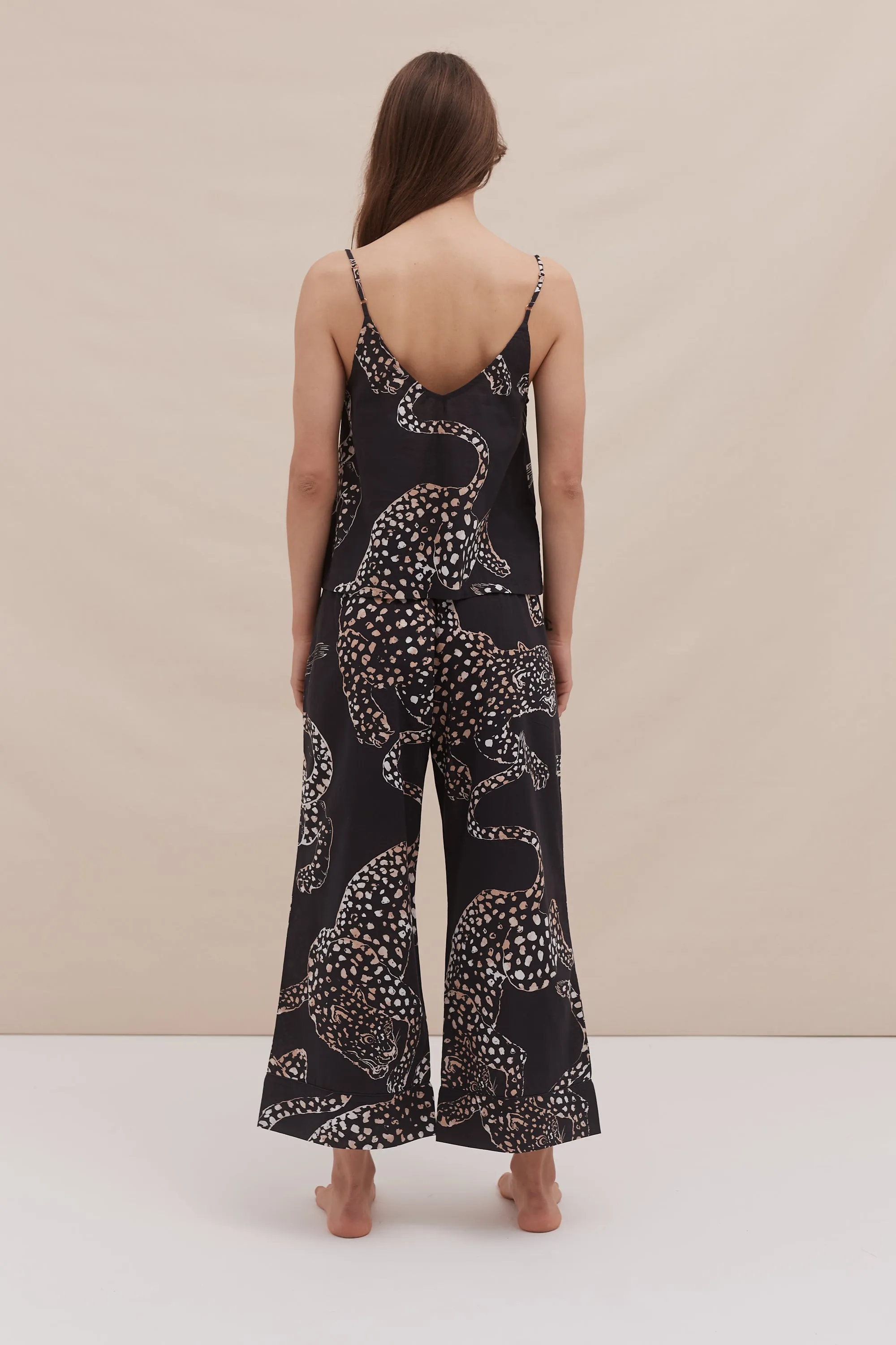 Cami Top and Wide Leg Trouser Set The Jag Print Navy sold by Desmond & Dempsey product image thumbnail 3