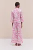 Boxy Shirt and Wide Leg Trouser Set Loxodonta Print Pink sold by Desmond & Dempsey