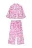 Boxy Shirt and Wide Leg Trouser Set Loxodonta Print Pink sold by Desmond & Dempsey