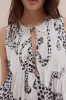Sleeveless Pleated Nightie The Jag Print Cream sold by Desmond & Dempsey