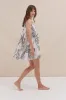 Sleeveless Pleated Nightie The Jag Print Cream sold by Desmond & Dempsey