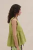 Pleated Cami Top Lime sold by Desmond & Dempsey