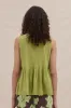 Pleated Cami Top Lime sold by Desmond & Dempsey